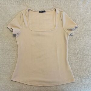Basic fitted square neck top